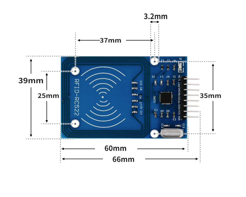 RFID-RC522射频IC卡感应模块