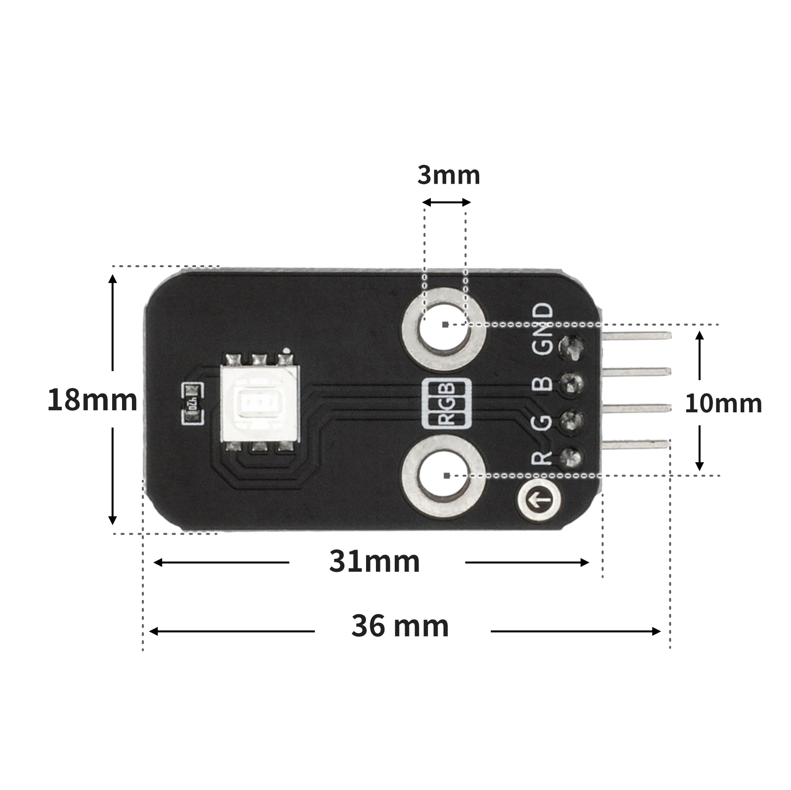 HS-F01A  RGB LED灯模块