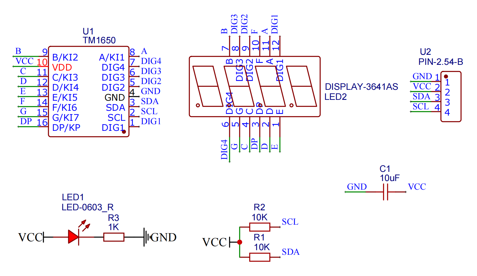 HS-F14A  四位LED数码管